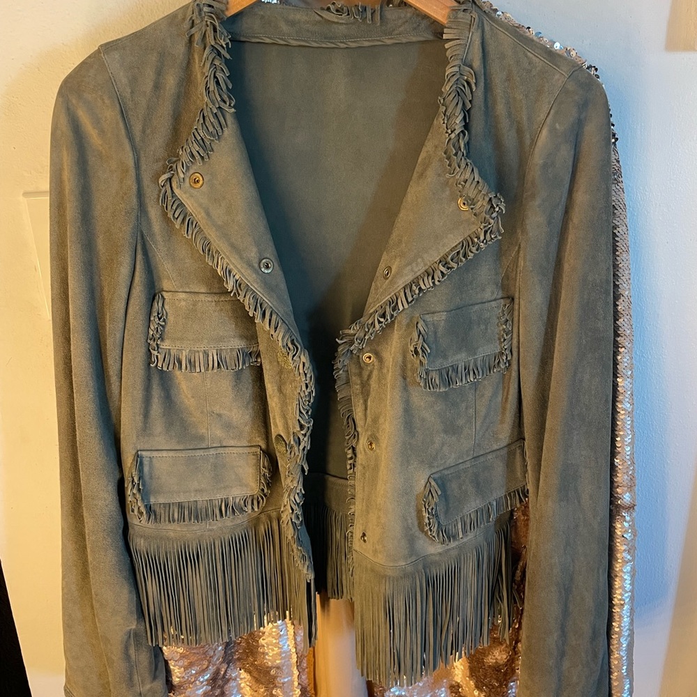 Ermanno Scervino Suede Fringed Jacket